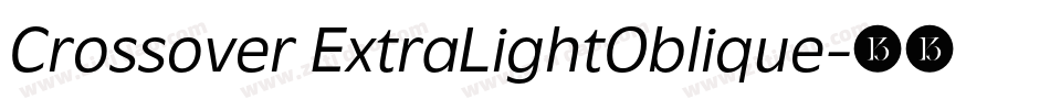Crossover ExtraLightOblique字体转换